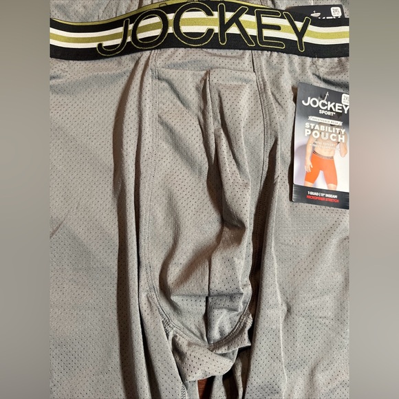 4 Jockey Breathable Mesh Quad Short Brief XXL Gray 11” Inseam Stability Pouch - Picture 3 of 11